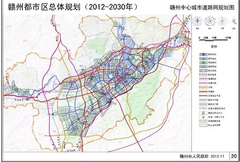 赣州中心城区规划图,赣州2030年规划图,赣州市五区划分图_大山谷图库
