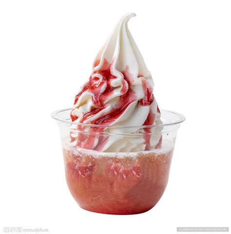 草莓圣代冰淇淋甜筒设计图__PSD分层素材_PSD分层素材_设计图库_昵图网nipic.com