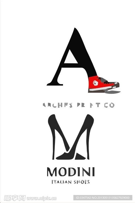 女鞋标志，简单的女鞋标志创意设计，以平底风格搭配色彩。鞋子标志创意设计，为身份和商业