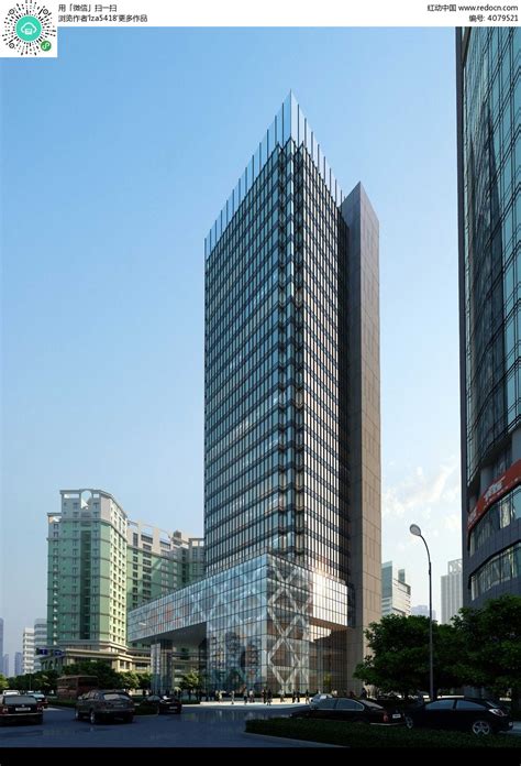 现代高层办公楼3dmax 模型下载-光辉城市
