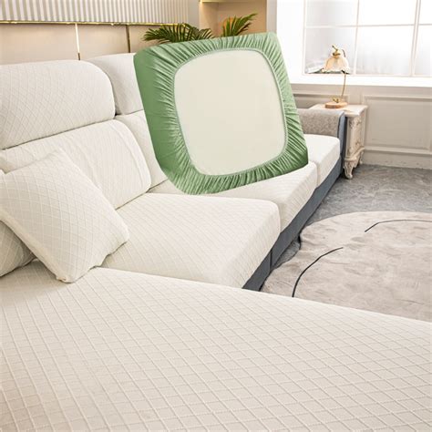 绿色雪尼尔沙发垫四季通用北欧简约现代沙发套罩巾加厚防滑盖布巾_虎窝淘