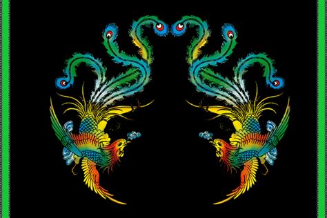 国潮凤凰神兽神话动物飞鸟素材图片免费下载-千库网
