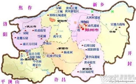 郑州旅游地图图片