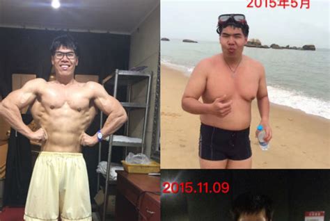 小伙健身三年，从肉胖子到肌肉男完美逆袭，网友：三年改变真大！