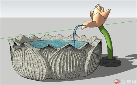莲花池景观节点SketchUp(SU)3D模型