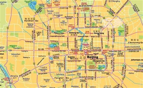 北京旅游出行手绘地图地标建筑插画图片-千库网