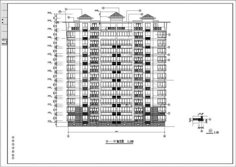 襄樊市某现代化小区12层框架结构住宅楼平立剖面设计CAD图纸（含跃层）_居住建筑_土木在线
