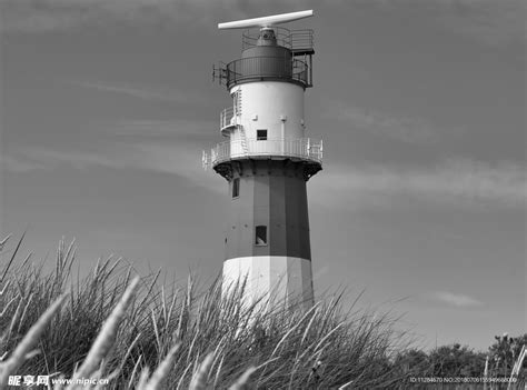 北卡罗利纳外岸的博迪岛黑白条纹灯塔和高清图片下载-正版图片303271065-摄图网
