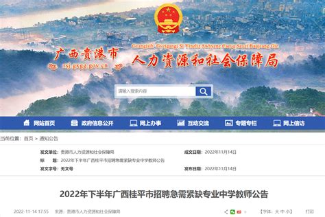 2022年下半年广西贵港桂平市招聘急需紧缺专业中学教师公告【163人】