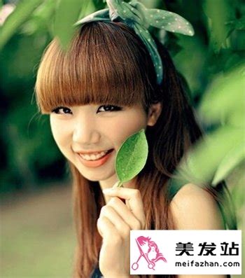 甜美留海发型图片