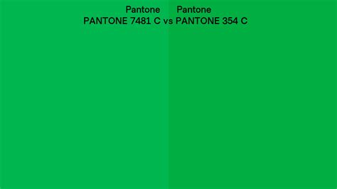 Pantone 7481 C vs PANTONE 7488 U side by side comparison