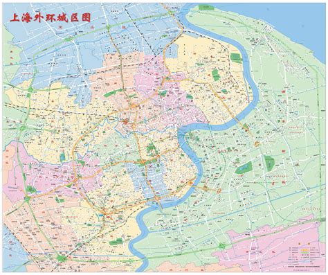上海市中心城区行政区划图 - 上海市地图 - 地理教师网