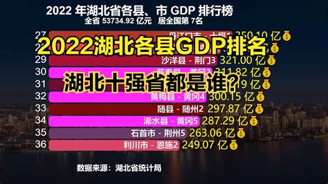 湖北十强县都是谁?2022年湖北省64个县GDP排名，仅1个超千亿_新浪新闻