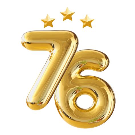 76 years anniversary number 11288301 PNG