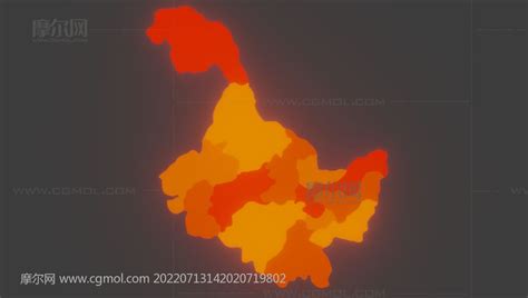黑龙江省地图三维模型_其他场景模型下载-摩尔网CGMOL