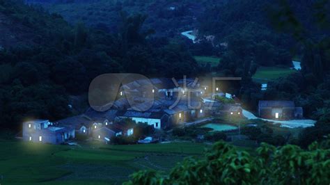 乡村灯火描写,乡村灯光的描写,乡村的夜晚寂静的很_大山谷图库
