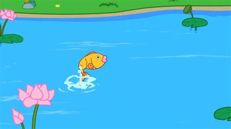 咕力儿歌：小鱼在水里游泳，他游来游去好开心，自由可真好呀