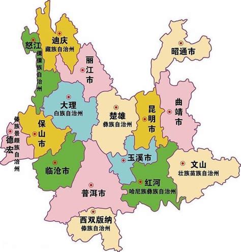 云南景点分布图图片
