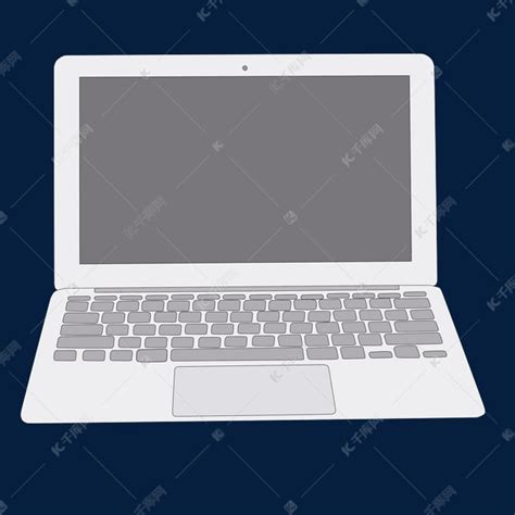 白色背景上灰色边框的黑色笔记本电脑pc黑白屏幕可以插入任插画图片下载-正版图片503957809-摄图网