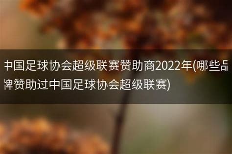 中国足球协会超级联赛赞助商2022年(哪些品牌赞助过中国足球协会超级联赛) - 挖信网