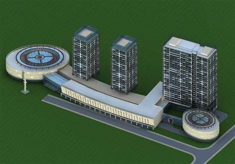 咸阳国际广场3dmax 模型下载-光辉城市