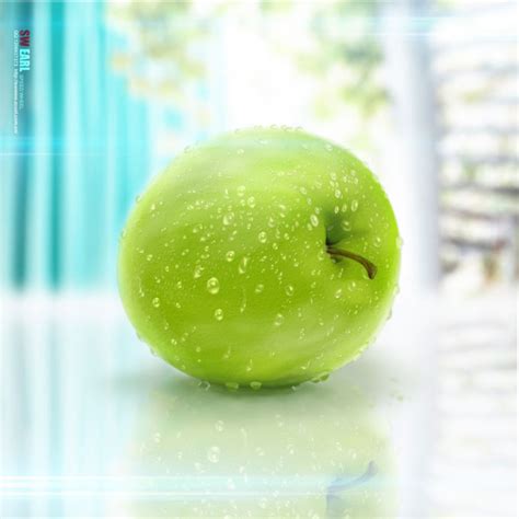 如何绘制一个青苹果?用PS鼠绘一个新鲜的青苹果教程 _ 【IIS7站长之家】
