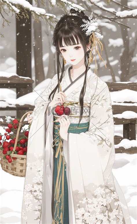 汉服头像手绘温柔女生