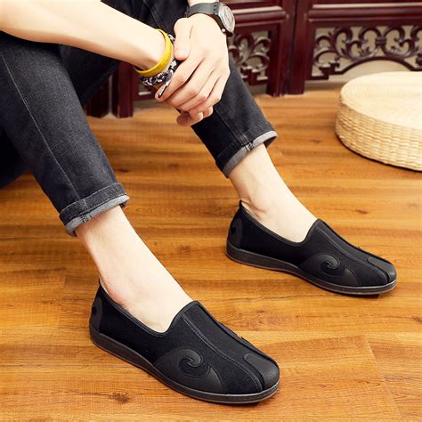 黑布鞋老北京传统男单鞋平底舒适爸爸鞋防滑耐磨工作鞋加绒棉鞋男-阿里巴巴