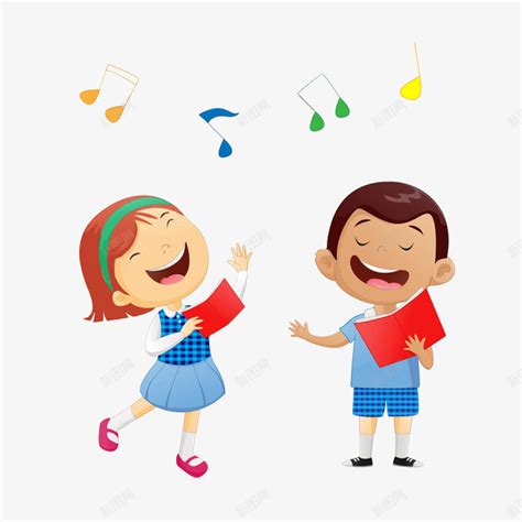 穿着校服的孩子唱歌png图片免费下载-素材7zzVPaWWq-新图网