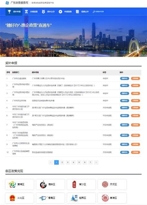 广州惠企政策“直通车”改版上线，可办政策兑现业务超1000项