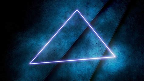 Premium Photo | Colorful neon lights and triangle pattern, abstract ...
