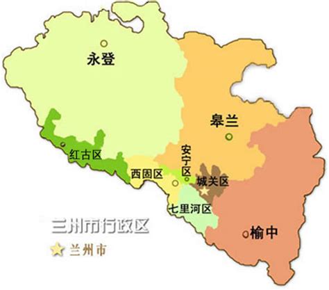 兰州行政区划图图片
