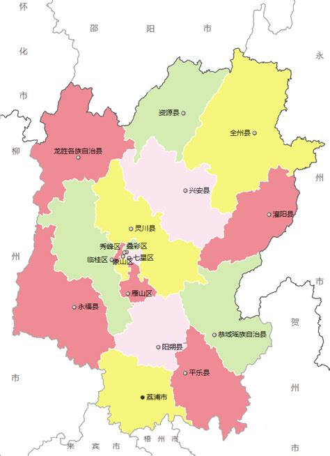 桂林市各地驻地、人口、面积、行政区划代码、区号、邮编（桂林市行政区划地图）