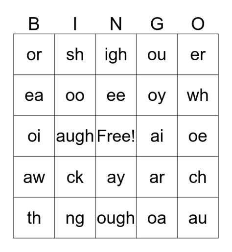 LOE List 1-11 Bingo Card