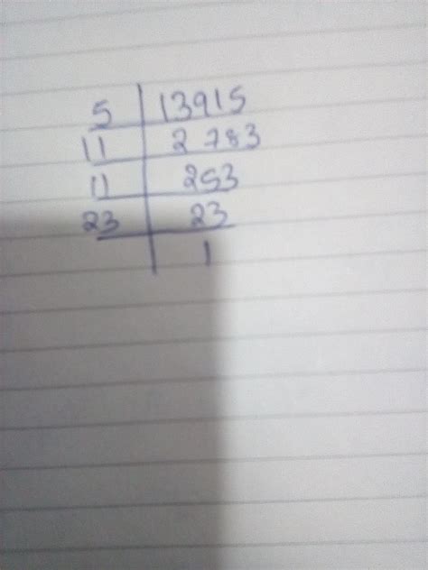 ). Write the prime factorization of the following a, 13915 - Brainly.in