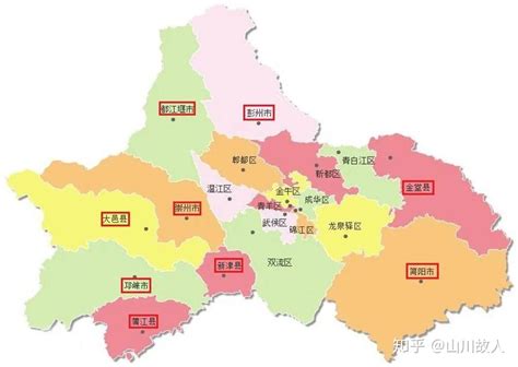 成都市行政区划图图片
