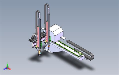 A07-注塑机取料机械手横走机-700W双臂_SOLIDWORKS 2010_模型图纸下载 – 懒石网