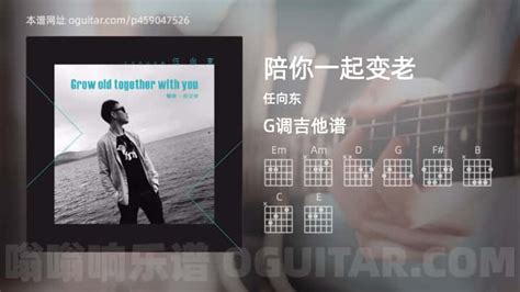 《陪你一起变老》吉他谱,简单G调弹唱教学,原版任向东歌曲,4张六线指弹简谱图 - 吉他谱 - 中国曲谱网