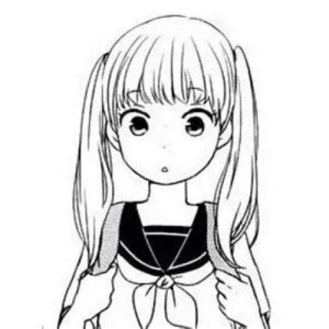 甜美女生头像简笔画动漫