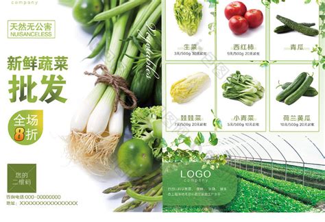自家农场新鲜蔬菜批发单蔬果价目模板-包图网