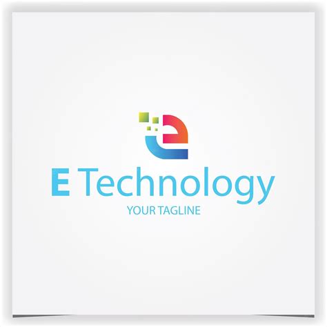 Letra e tecnología logo premium elegante plantilla vector eps 10 ...