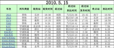 K9218列车时刻表（广州-长沙火车时刻表）- 广州本地宝