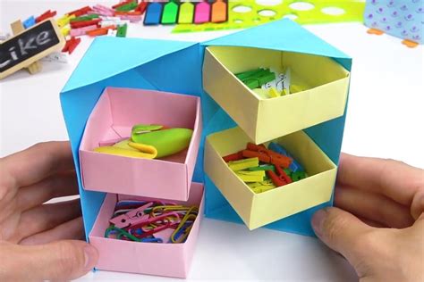 手工折纸教程，简单又可爱的文具盒折纸，小朋友们都喜欢