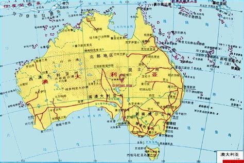 澳洲地图高清版大图_新西兰地图 - 随意贴