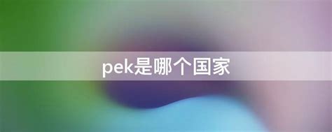 pek是哪个国家的缩写(PEK是哪个国家)-参考网