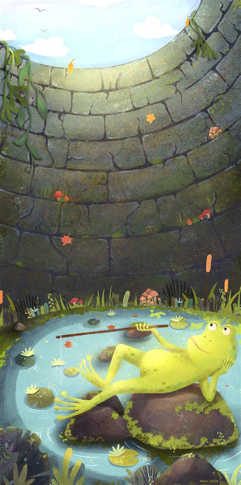 坐井观天里的青蛙跳出井口，它会看到什么？又会说些什么-百度经验