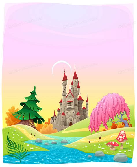 童话故事中的城堡矢量图片设计素材 - 堆糖，美图壁纸兴趣社区