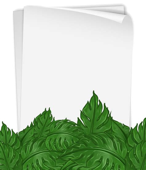 Modelo de papel com folhas verdes 446099 Vetor no Vecteezy