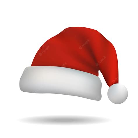 Sombrero de navidad santa claus aislado | Vector Premium
