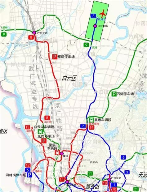 广州新塘地铁规划图（五条地铁线路）- 广州本地宝